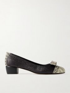 Vara bow-embellished woven raffia pumps Vara bow-embellished woven raffia pumps