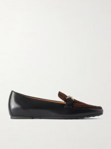 Gomma embellished leather and suede loafers Gomma embellished leather and suede loafers