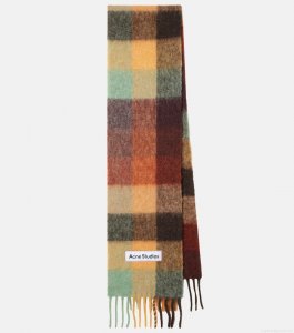 Acne StudiosVally checked wool-blend scarf Acne StudiosVally checked wool-blend scarf