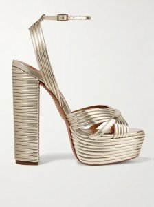 Sundance 140 metallic leather platform sandals Sundance 140 metallic leather platform sandals