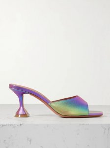 Lupita iridescent leather mules Lupita iridescent leather mules