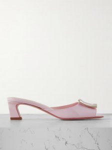 Trompette embellished patent-leather mules Trompette embellished patent-leather mules