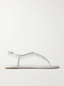 Chandelier crystal-embellished satin sandals Chandelier crystal-embellished satin sandals