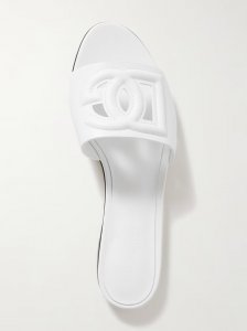 Bianca cutout leather slides Bianca cutout leather slides