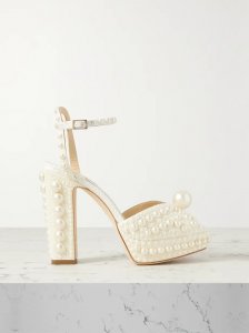 Sacaria 120 embellished satin platform sandals Sacaria 120 embellished satin platform sandals