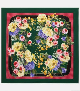 Dolce&GabbanaGarden-print silk twill scarf Dolce&GabbanaGarden-print silk twill scarf