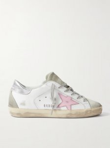 Superstar distressed metallic leather sneakers Superstar distressed metallic leather sneakers