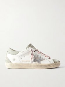 Super-Star distressed leather and suede sneakers Super-Star distressed leather and suede sneakers