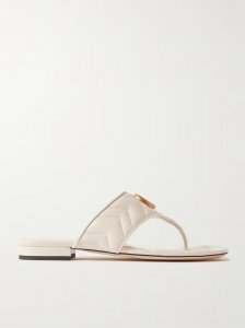 Marmont logo-embellished matelassé leather sandals