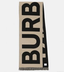 BurberryLogo wool scarf BurberryLogo wool scarf