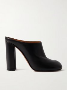 Leather mules Leather mules