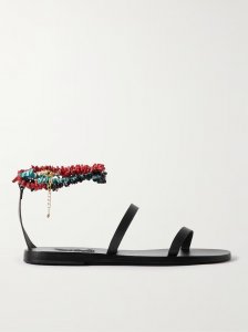Smirni embellished leather sandals Smirni embellished leather sandals