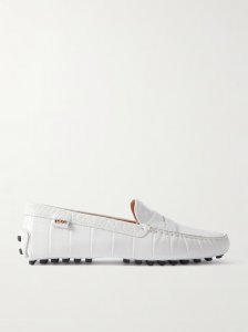 Gommino croc-effect leather loafers Gommino croc-effect leather loafers