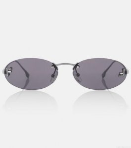 FendiFendi First Crystal oval sunglasses