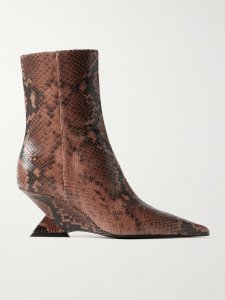 Cheope snake-effect leather ankle boots Cheope snake-effect leather ankle boots