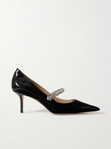 Bing 65mm crystal-embellished patent-leather pumps Bing 65mm crystal-embellished patent-leather pumps