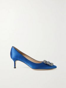 Hangisi 50 embellished satin pumps Hangisi 50 embellished satin pumps