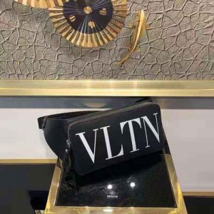 Valentino Print Leather Belt Bag VLTN Valentino Print Leather Belt Bag VLTN