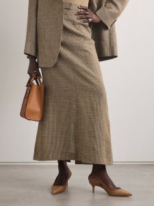 Marbella 55 leather-trimmed raffia slingback pumps Marbella 55 leather-trimmed raffia slingback pumps