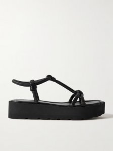 Marine 30 knotted stretch-leather platform sandals Marine 30 knotted stretch-leather platform sandals