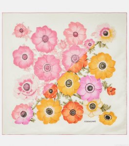 FerragamoFloral silk twill scarf FerragamoFloral silk twill scarf
