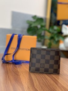 LOUIS VUITTON RIPPLE LIGHT Brown CHECKERED SHORT WALLET LOUIS VUITTON RIPPLE LIGHT Brown CHECKERED SHORT WALLET