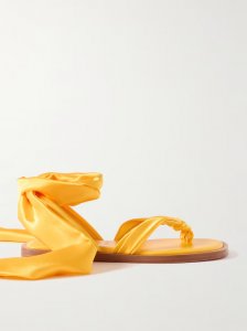 Nilo du Desert tie-detailed satin-crepe sandals Nilo du Desert tie-detailed satin-crepe sandals