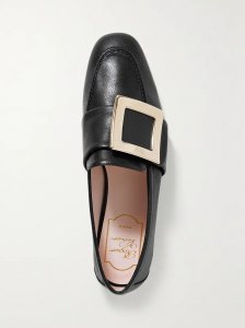 Embellished textured-leather loafers Embellished textured-leather loafers