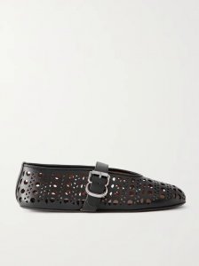 Perforated leather ballet pumps Perforated leather ballet pumps