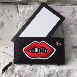 Gucci Leather Zip Around Wallet With Mouth (2 Colors) Gucci Leather Zip Around Wallet With Mouth (2 Colors)