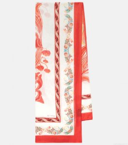 EtroPrinted cotton and silk scarf EtroPrinted cotton and silk scarf