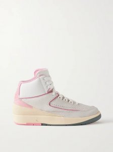 Air Jordan 2 Retro canvas-trimmed suede high-top sneakers Air Jordan 2 Retro canvas-trimmed suede high-top sneakers