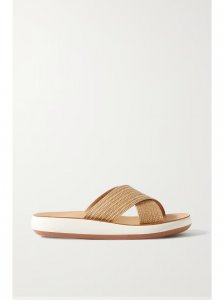 Thais woven raffia slides Thais woven raffia slides