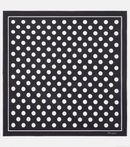 Dolce&GabbanaPolka-dot cotton scarf
