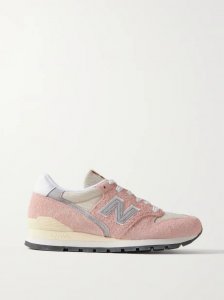 996 leather-trimmed suede and mesh sneakers 996 leather-trimmed suede and mesh sneakers