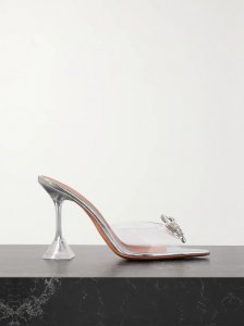 Rosie crystal-embellished PVC mules Rosie crystal-embellished PVC mules