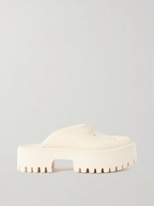 Elea perforated rubber platform mules Elea perforated rubber platform mules