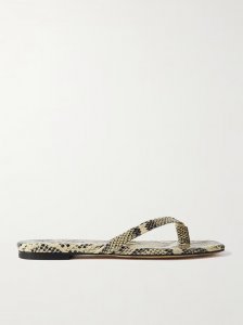 Renee snake-effect leather sandals Renee snake-effect leather sandals