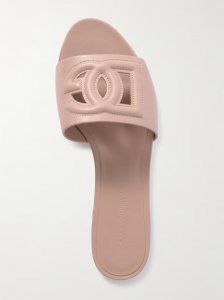 Bianca cutout leather slides Bianca cutout leather slides