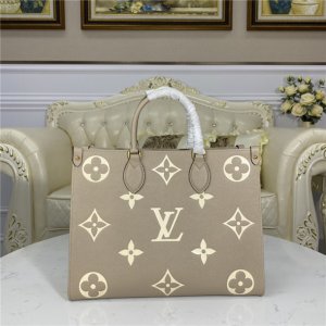 Louis Vuitton OnTheGo MM Monogram Empreinte Leather Tourterelle Bag Louis Vuitton OnTheGo MM Monogram Empreinte Leather Tourterelle Bag