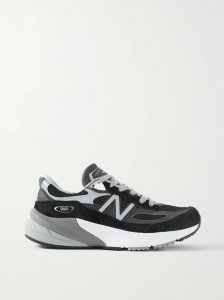 Made in USA 990v6 leather-trimmed mesh and suede sneakers Made in USA 990v6 leather-trimmed mesh and suede sneakers