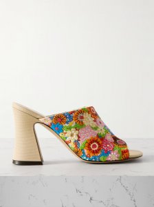 + Paula's Ibiza embroidered canvas mules + Paula's Ibiza embroidered canvas mules