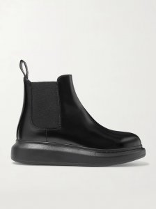 Glossed-leather exaggerated-sole Chelsea boots Glossed-leather exaggerated-sole Chelsea boots