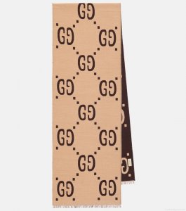 GucciGG jacquard wool and silk scarf GucciGG jacquard wool and silk scarf