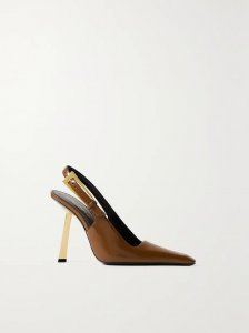 Lee embellished patent-leather slingback pumps Lee embellished patent-leather slingback pumps