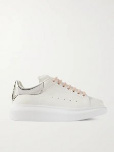 Matte and mirrored-leather exaggerated-sole sneakers Matte and mirrored-leather exaggerated-sole sneakers