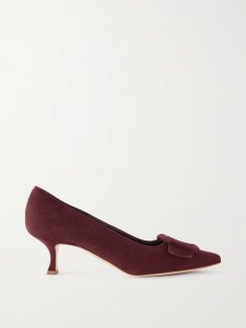Maysale 50 buckled suede pumps Maysale 50 buckled suede pumps