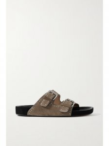 Lennyo studded suede slides Lennyo studded suede slides
