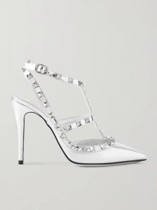 Rockstud 100 mirrored-leather pumps Rockstud 100 mirrored-leather pumps