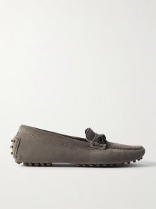 Embellished suede driving shoes Embellished suede driving shoes